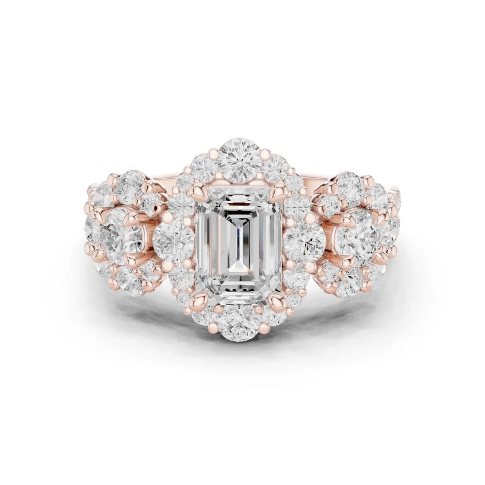 Meadow Frost Lab Grown Diamond Pave Cluster Ring - Image 1 Meadow Frost Lab Grown Diamond Pave Cluster Ring, view 1 of 9