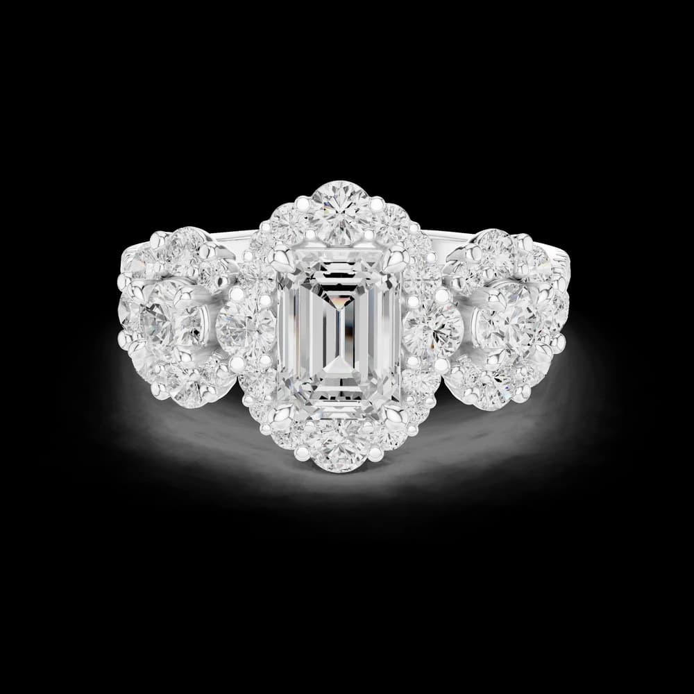 Meadow Frost Lab Grown Diamond Pave Cluster Ring - Image 5 Meadow Frost Lab Grown Diamond Pave Cluster Ring, view 5 of 9