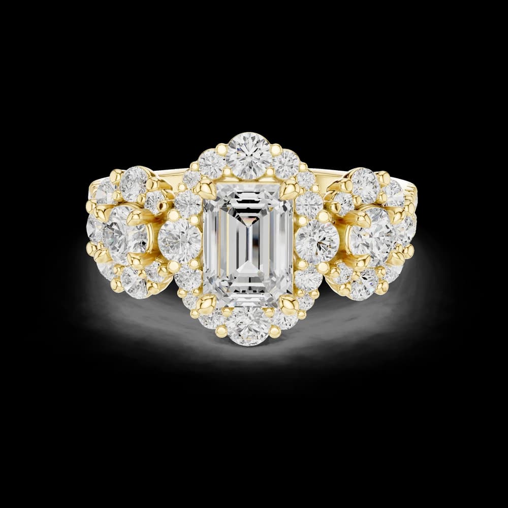 Meadow Frost Lab Grown Diamond Pave Cluster Ring - Image 6 Meadow Frost Lab Grown Diamond Pave Cluster Ring, view 6 of 9
