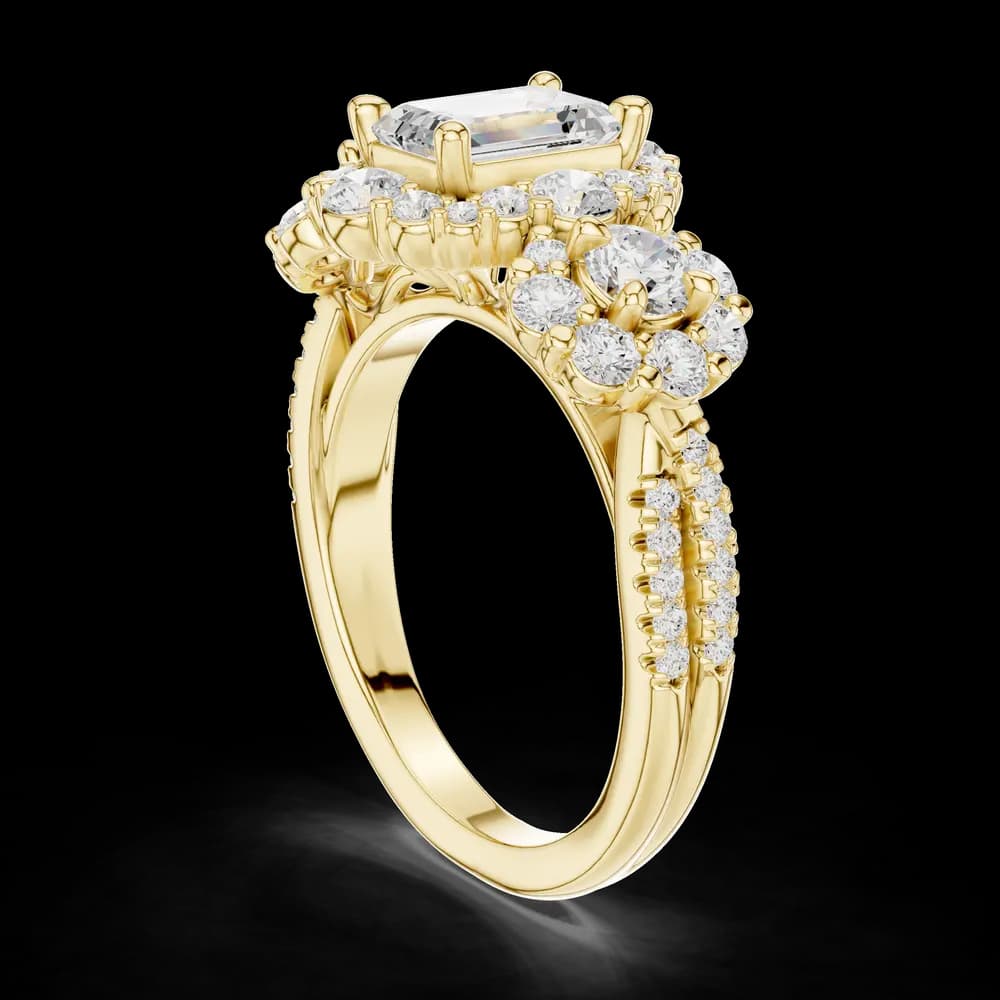 Meadow Frost Lab Grown Diamond Pave Cluster Ring - Image 7 Meadow Frost Lab Grown Diamond Pave Cluster Ring, view 7 of 9