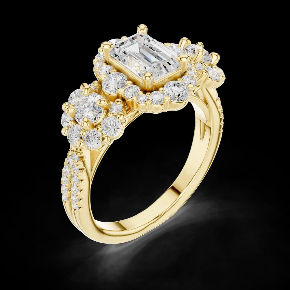 Meadow Frost Lab Grown Diamond Pave Cluster Ring - Image 8 Meadow Frost Lab Grown Diamond Pave Cluster Ring, view 8 of 9