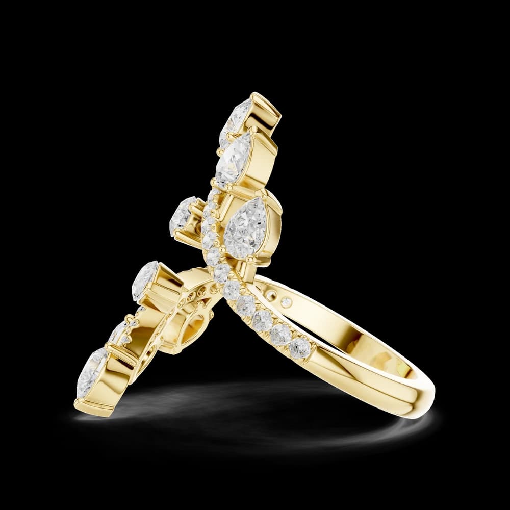 Floral Leaf Vine Lab Grown Diamond Ring - Image 6 Floral Leaf Vine Lab Grown Diamond Ring, view 6 of 6