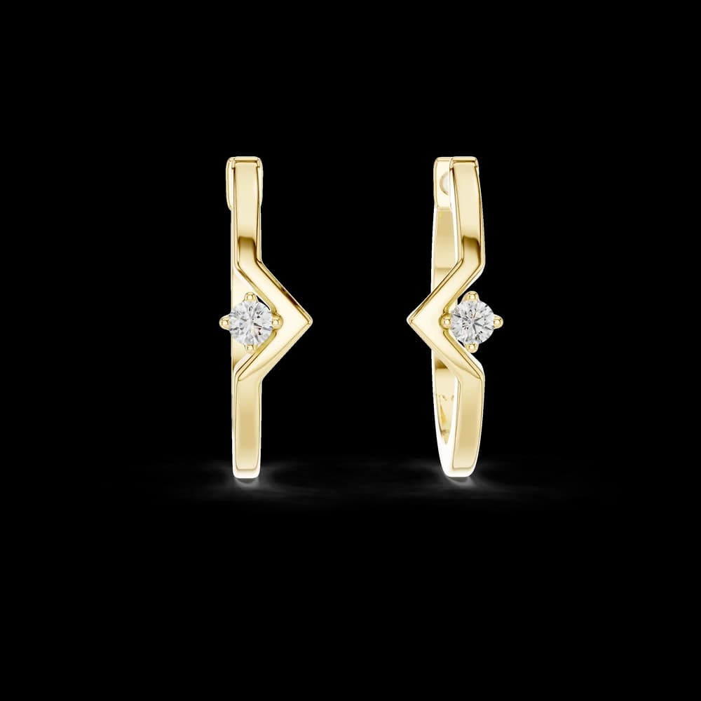 Minimalist Claw Set Lab Grown Diamond Earrings - Image 1 Minimalist Claw Set Lab Grown Diamond Earrings, view 1 of 4