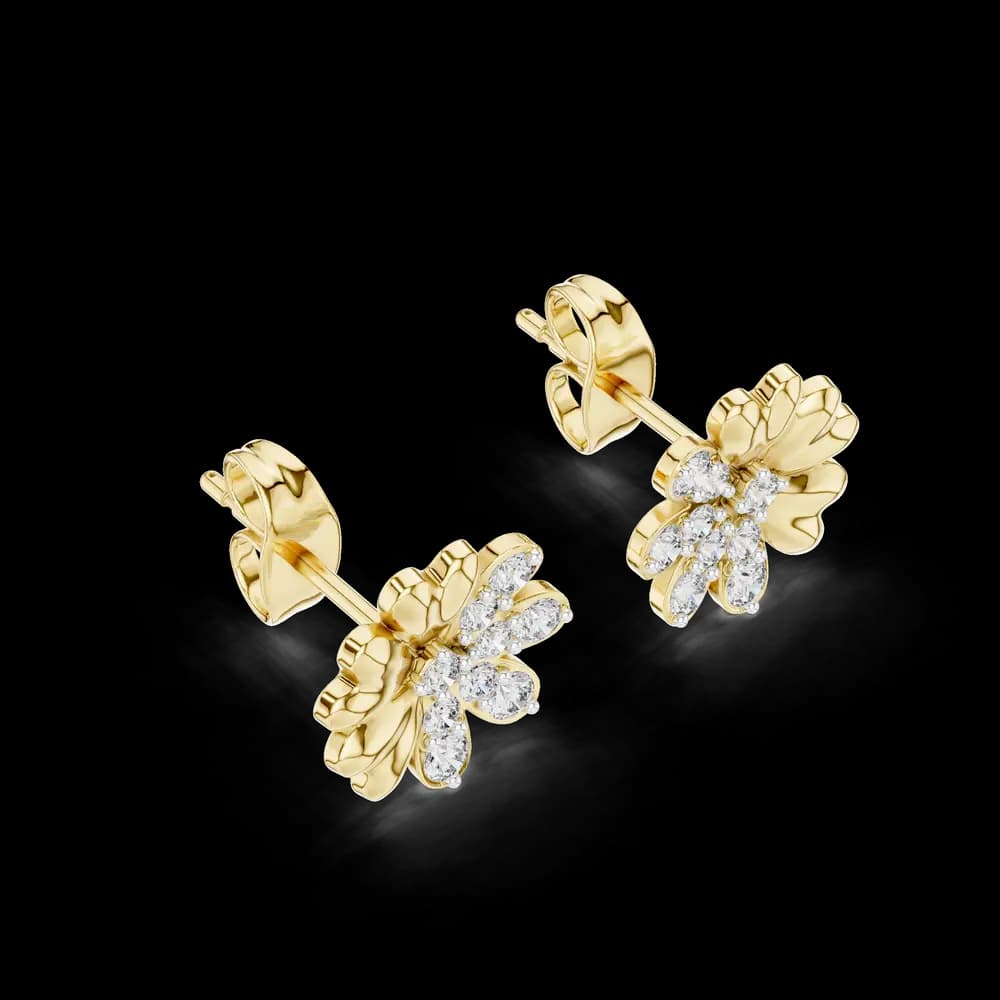 Miraculous Lab grown diamond Earrings motif - Image 5 Miraculous Lab grown diamond Earrings motif, view 5 of 6