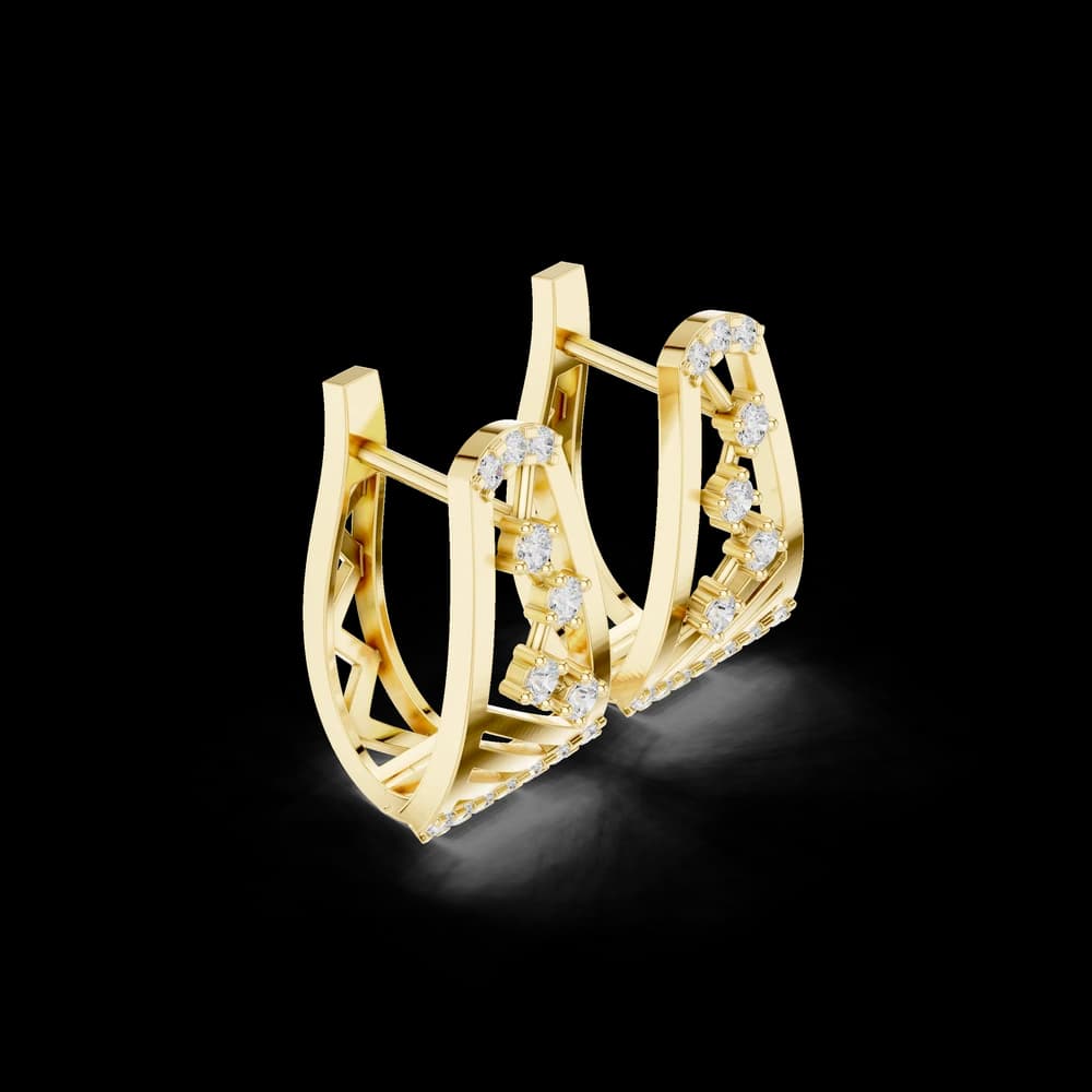 Mirage Glow Lab Grown Diamond Earrings Hoops - Image 4 Mirage Glow Lab Grown Diamond Earrings Hoops, view 4 of 6