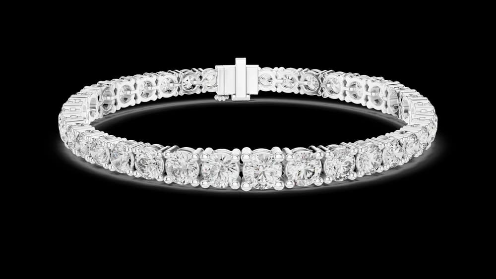 Modern Architectural Tension Lab grown diamond Bracelet - Image 2 Modern Architectural Tension Lab grown diamond Bracelet, view 2 of 4