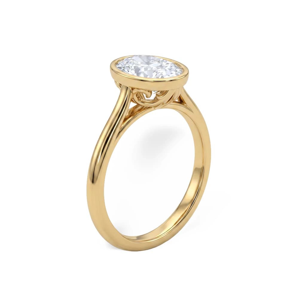 The Majesté Oval Bezel Solitaire Ring - Image 1 The Majesté Oval Bezel Solitaire Ring, view 1 of 5