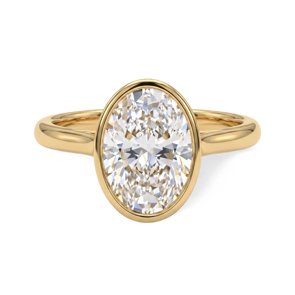 The Majesté Oval Bezel Solitaire Ring - Image 2 The Majesté Oval Bezel Solitaire Ring, view 2 of 5