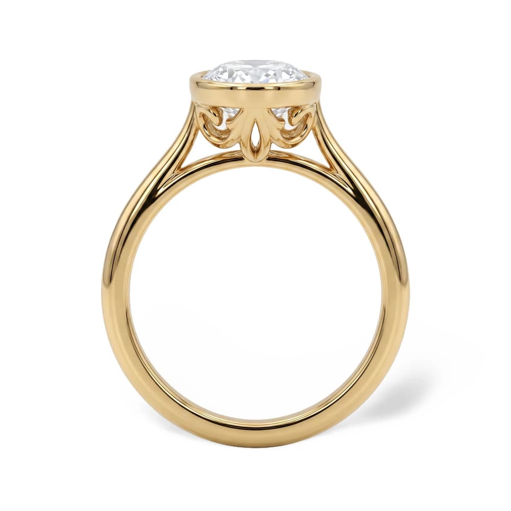 The Majesté Oval Bezel Solitaire Ring - Image 3 The Majesté Oval Bezel Solitaire Ring, view 3 of 5