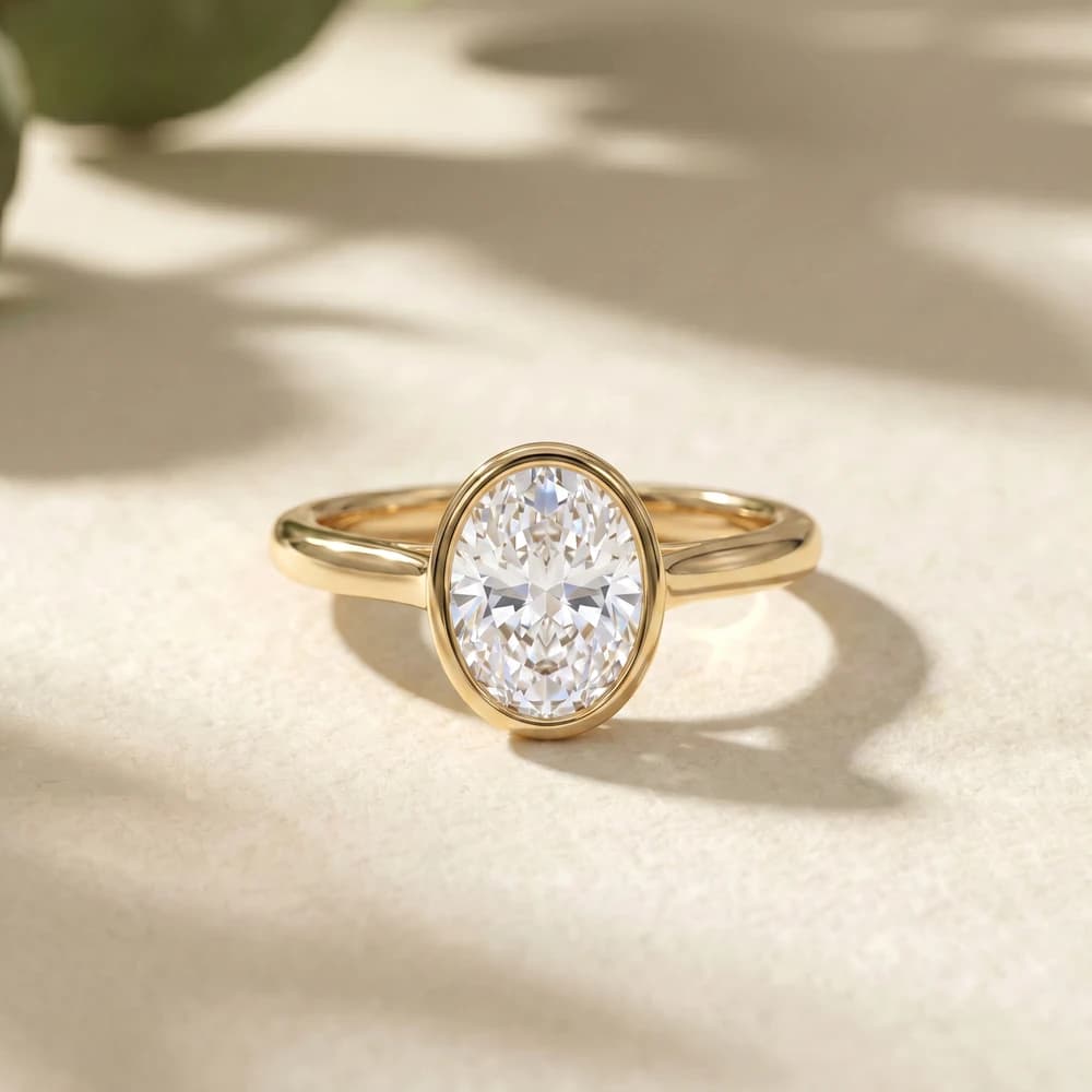 The Majesté Oval Bezel Solitaire Ring - Image 5 The Majesté Oval Bezel Solitaire Ring, view 5 of 5