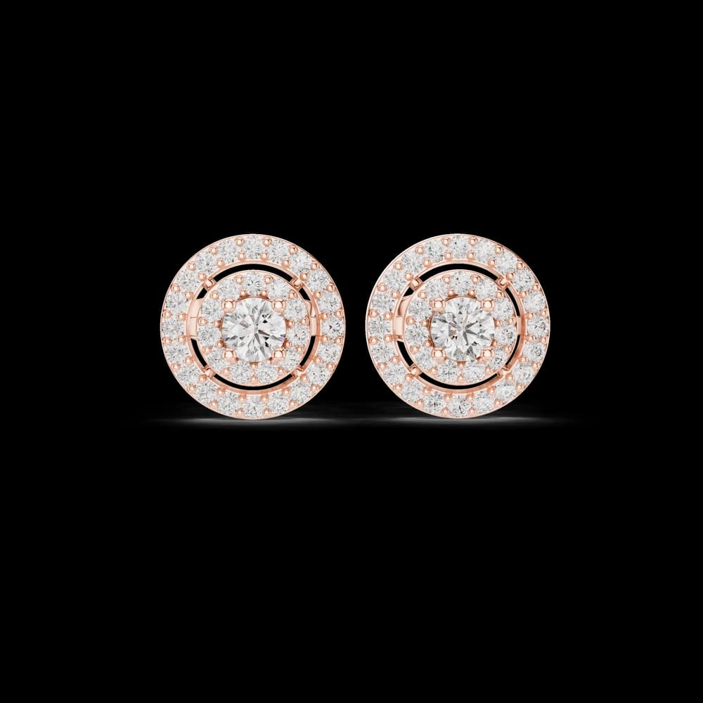 Modern Cluster lab grown diamond earring - Image 1 Modern Cluster lab grown diamond earring, view 1 of 6