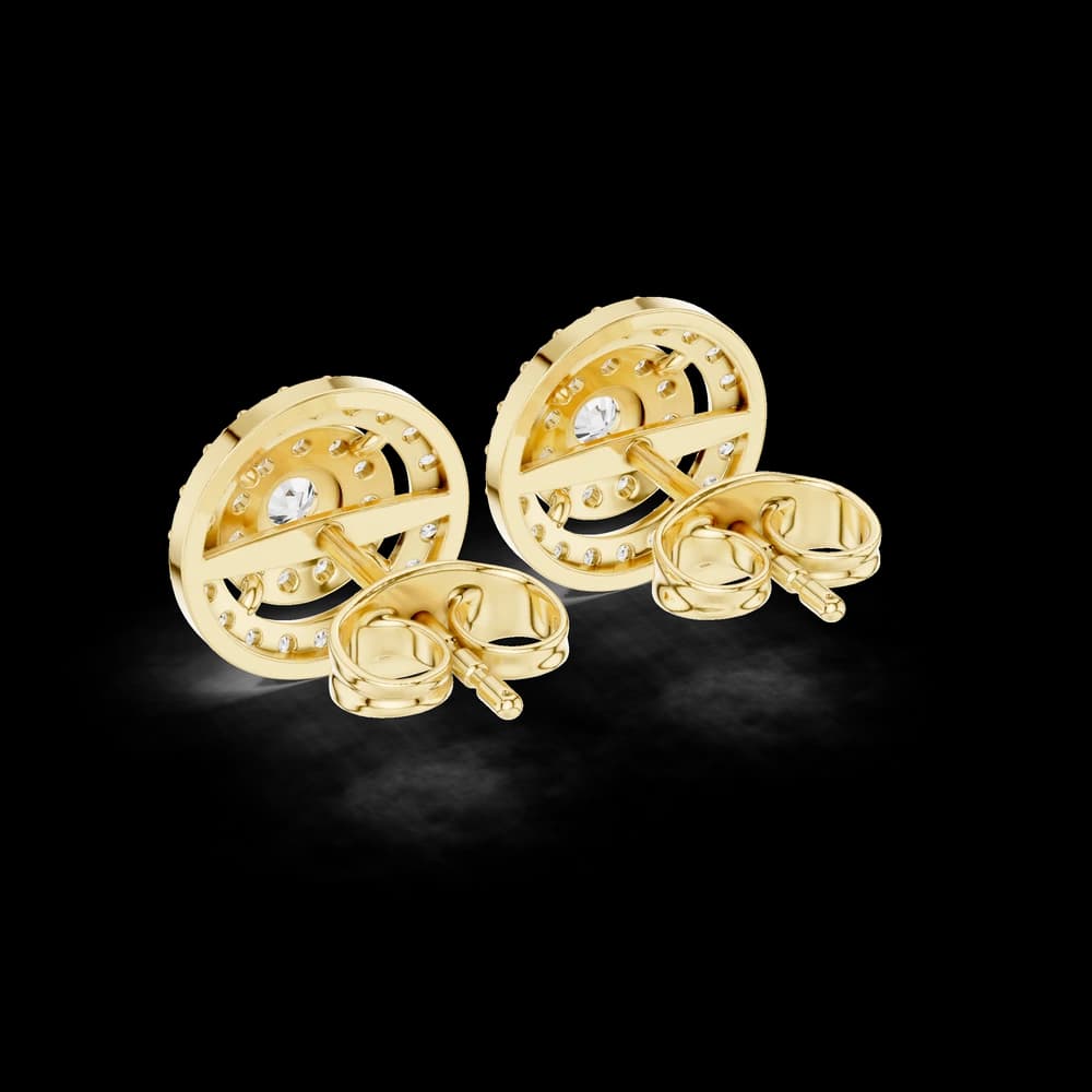 Modern Cluster lab grown diamond earring - Image 6 Modern Cluster lab grown diamond earring, view 6 of 6