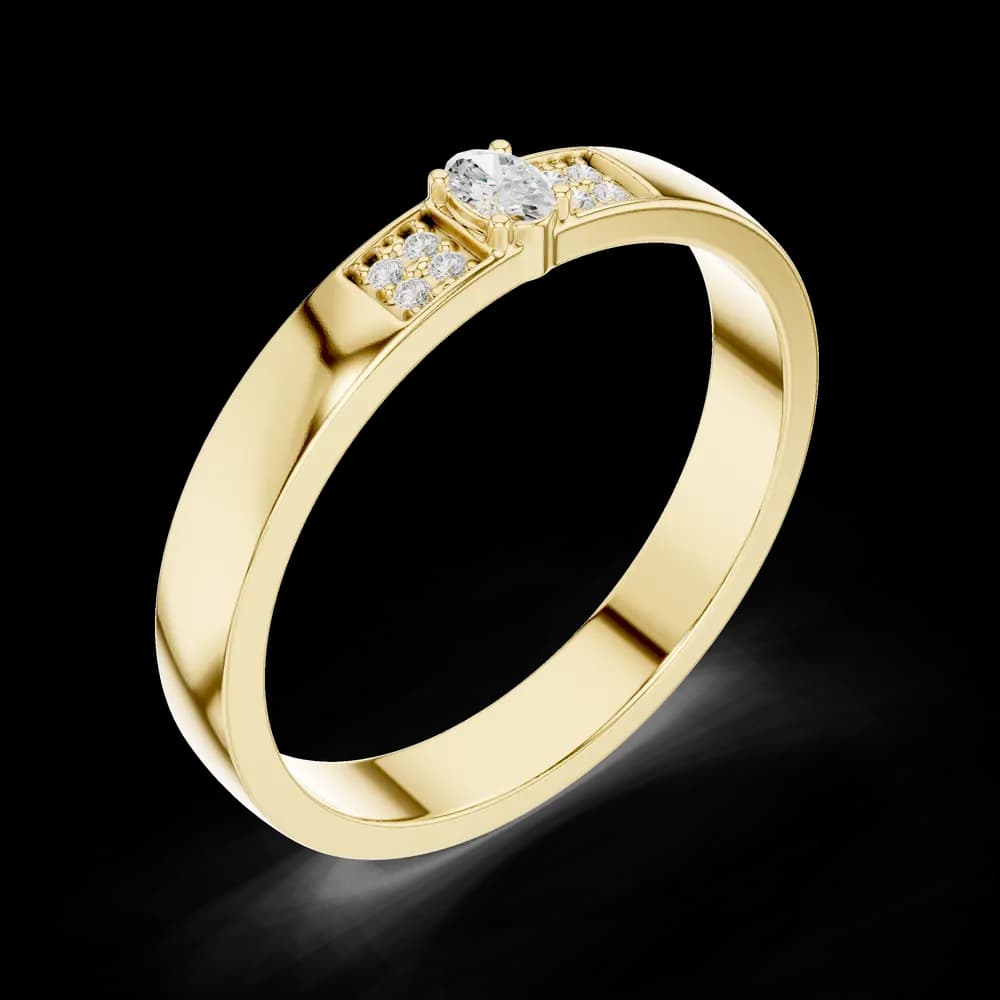 Modern Edge Lab Grown Diamond Ring - Image 5 Modern Edge Lab Grown Diamond Ring, view 5 of 6