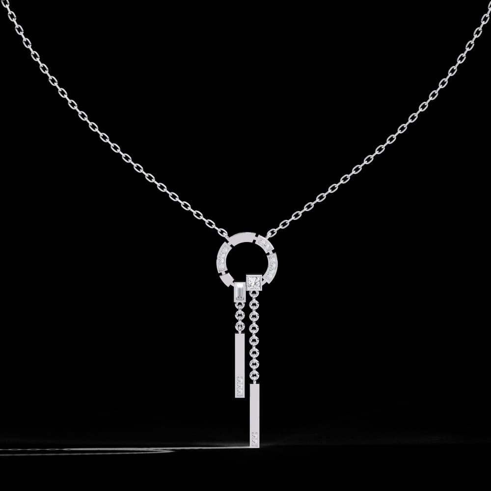 Modern Halo Pendant Necklace - Image 1 Modern Halo Pendant Necklace, view 1 of 4