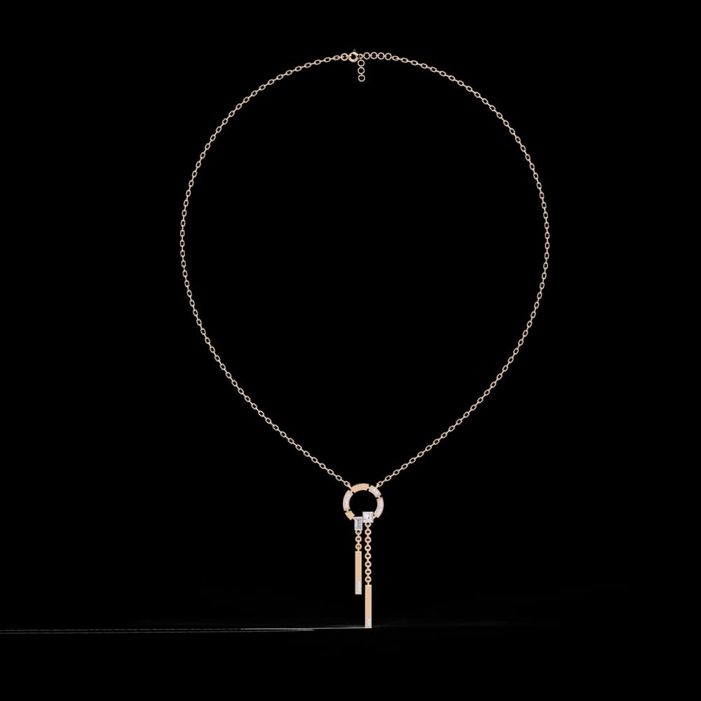 Modern Halo Pendant Necklace - Image 3 Modern Halo Pendant Necklace, view 3 of 4