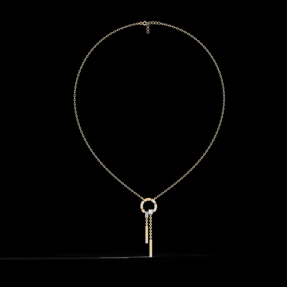 Modern Halo Pendant Necklace - Image 4 Modern Halo Pendant Necklace, view 4 of 4