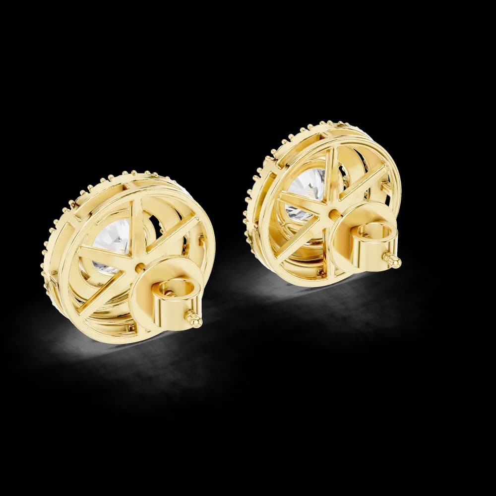 Modern Lever Lab Grown Diamond Earrings - Image 2 Modern Lever Lab Grown Diamond Earrings, view 2 of 3