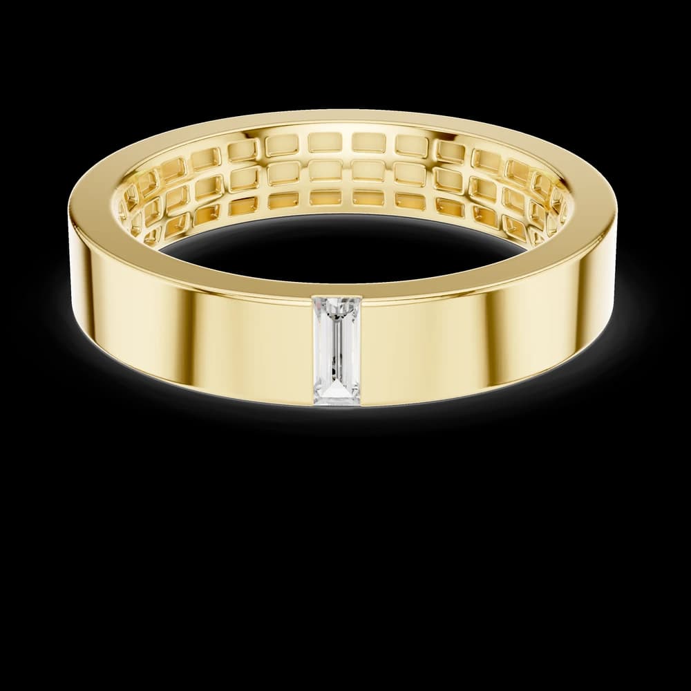 Sleek Baguette Accented Lab Grown Diamond Ring - Image 3 Sleek Baguette Accented Lab Grown Diamond Ring, view 3 of 6