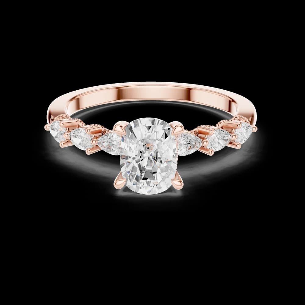 Oval Pear Side Lab Grown Diamond Ring - Image 1 Oval Pear Side Lab Grown Diamond Ring, view 1 of 6