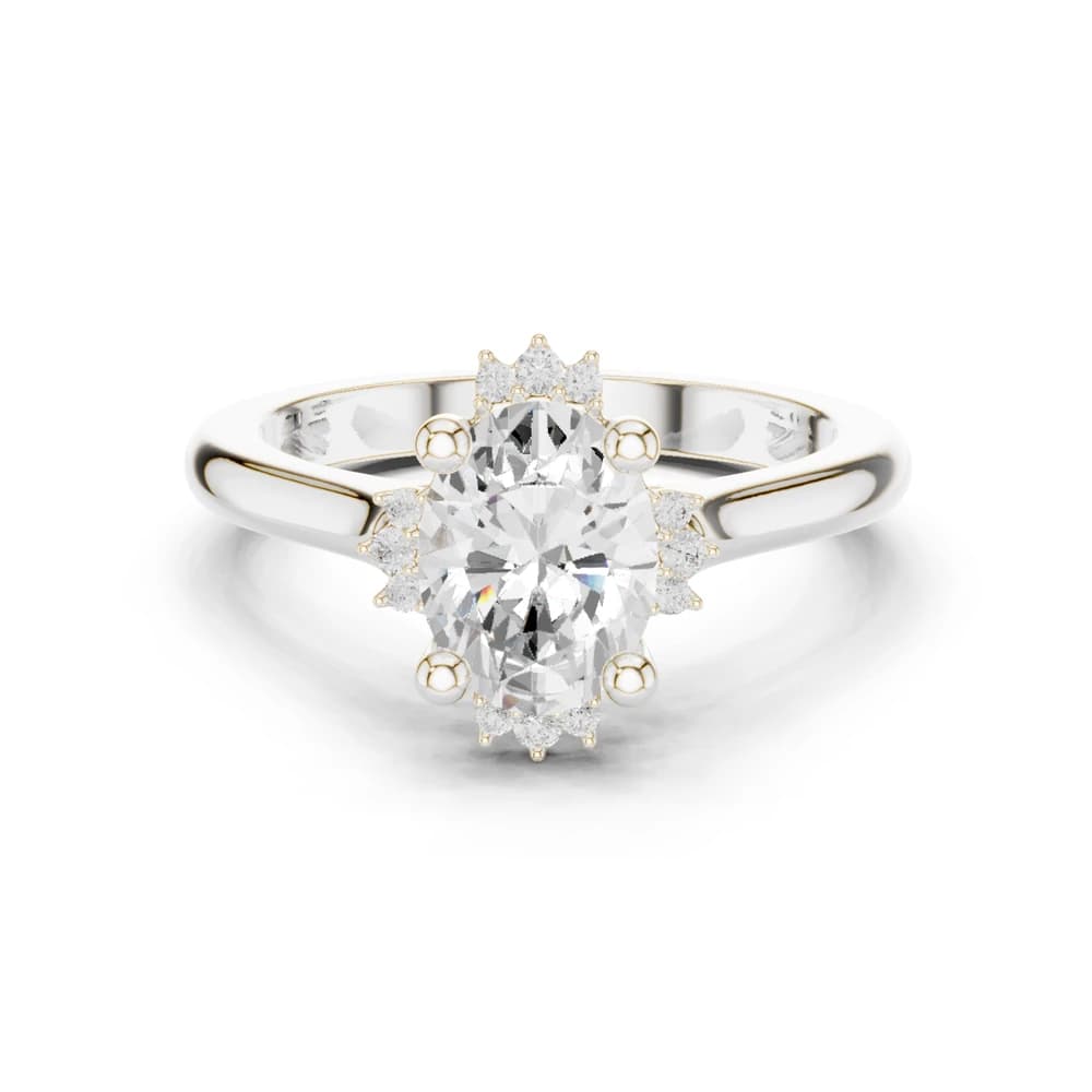 Moorland Glow Lab Grown Diamond Offset Art Ring - Image 2 Moorland Glow Lab Grown Diamond Offset Art Ring, view 2 of 9