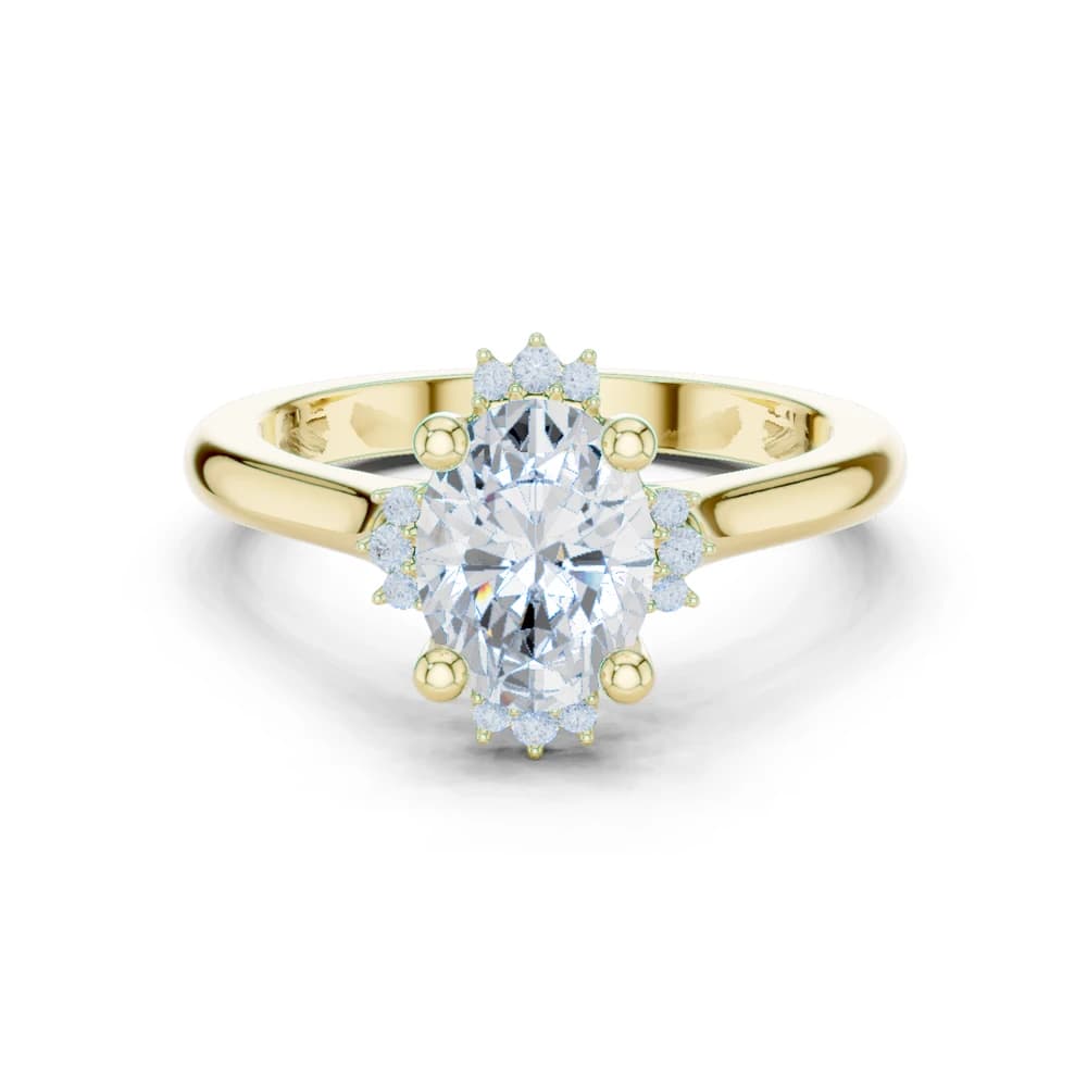 Moorland Glow Lab Grown Diamond Offset Art Ring - Image 3 Moorland Glow Lab Grown Diamond Offset Art Ring, view 3 of 9