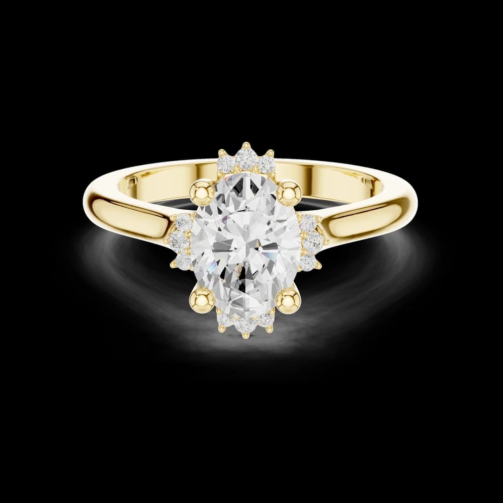 Moorland Glow Lab Grown Diamond Offset Art Ring - Image 6 Moorland Glow Lab Grown Diamond Offset Art Ring, view 6 of 9