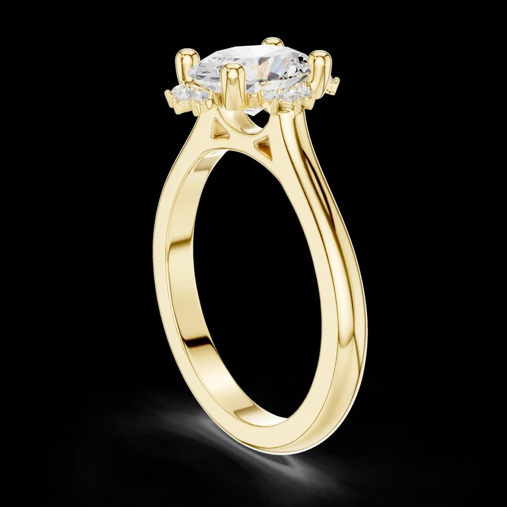Moorland Glow Lab Grown Diamond Offset Art Ring - Image 7 Moorland Glow Lab Grown Diamond Offset Art Ring, view 7 of 9
