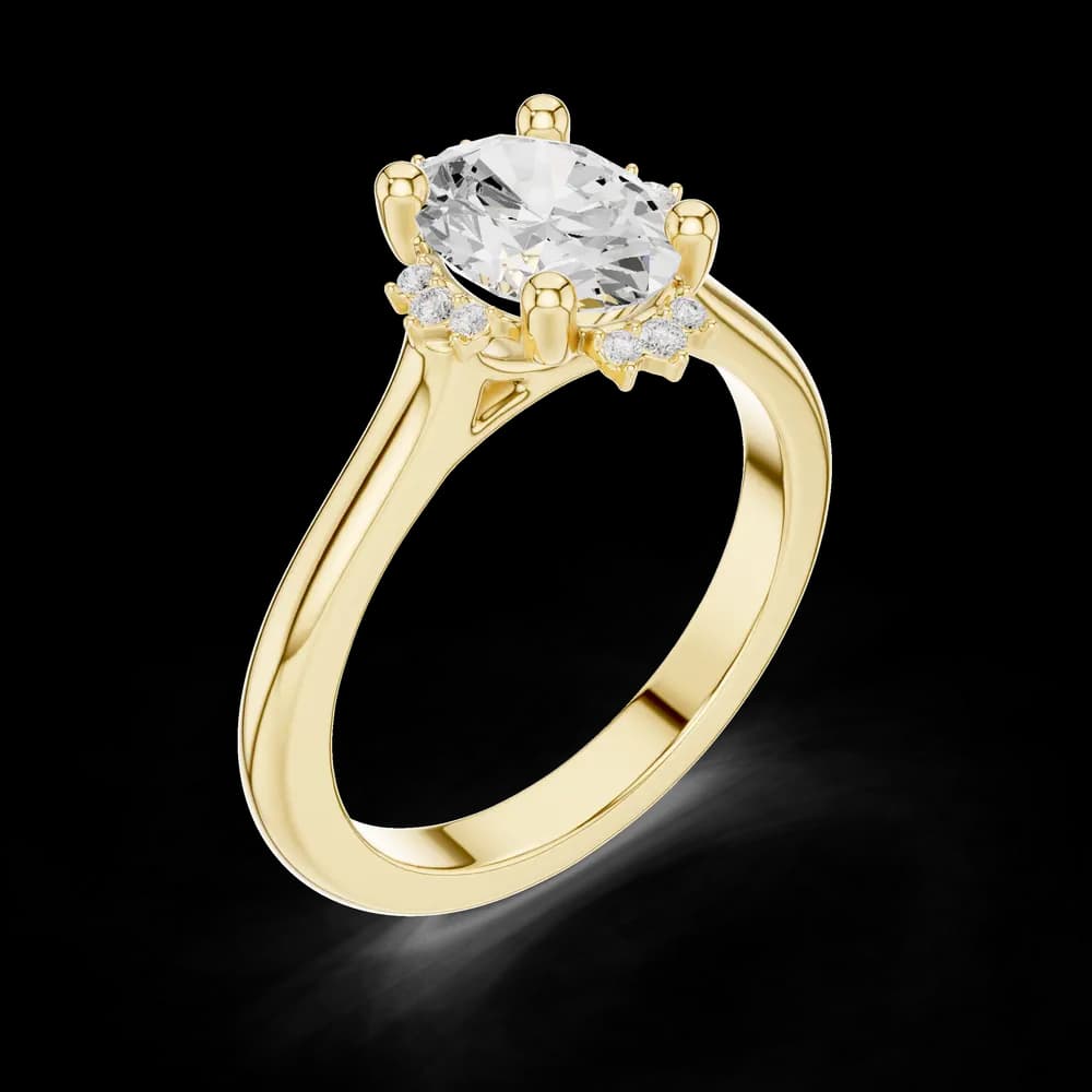 Moorland Glow Lab Grown Diamond Offset Art Ring - Image 8 Moorland Glow Lab Grown Diamond Offset Art Ring, view 8 of 9