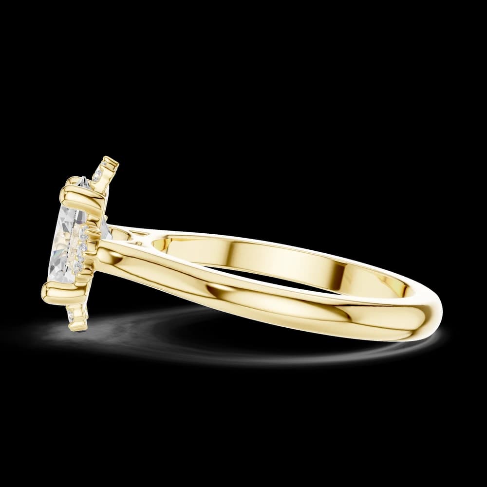 Moorland Glow Lab Grown Diamond Offset Art Ring - Image 9 Moorland Glow Lab Grown Diamond Offset Art Ring, view 9 of 9