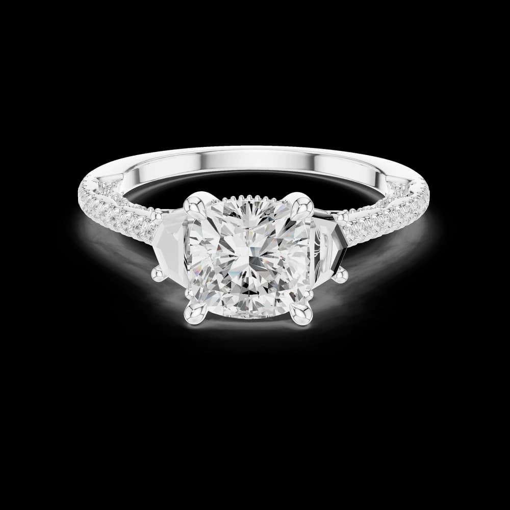 Moorland Mist Lab Grown Diamond Elevated Ring - Image 5 Moorland Mist Lab Grown Diamond Elevated Ring, view 5 of 9