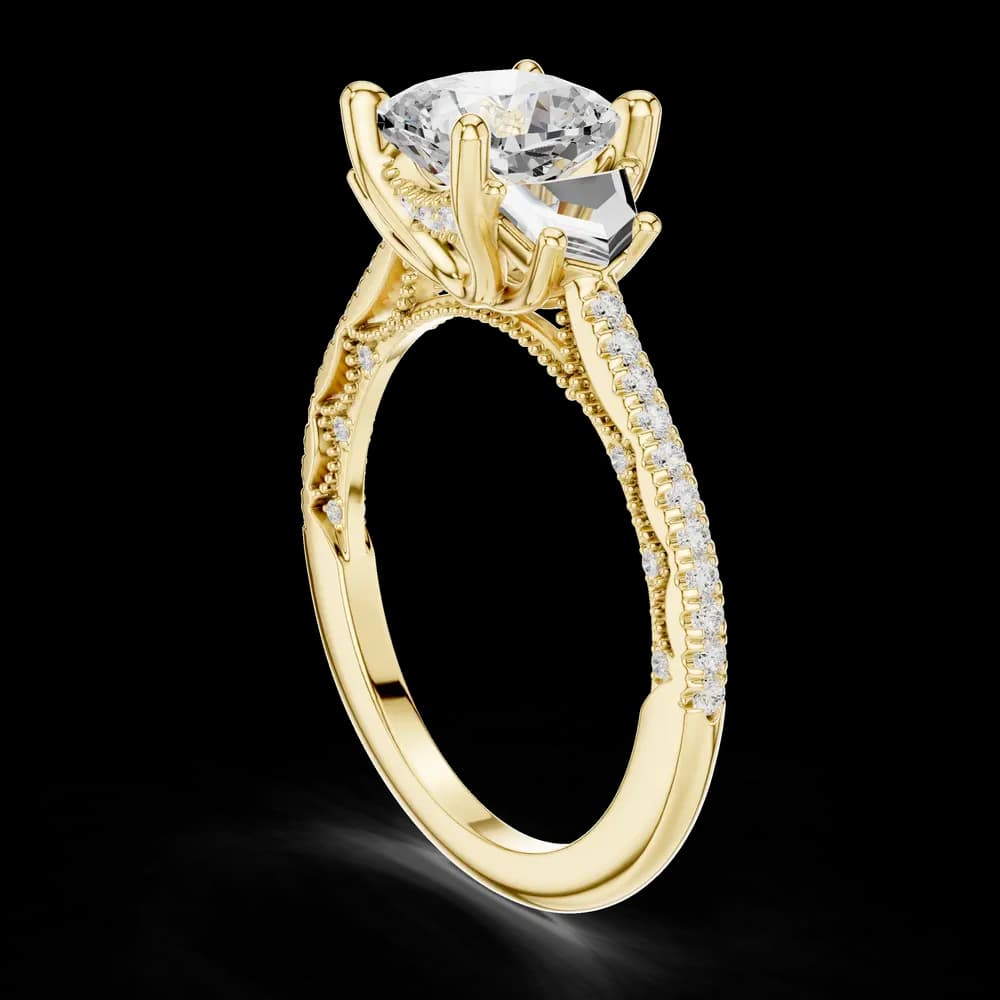 Moorland Mist Lab Grown Diamond Elevated Ring - Image 7 Moorland Mist Lab Grown Diamond Elevated Ring, view 7 of 9