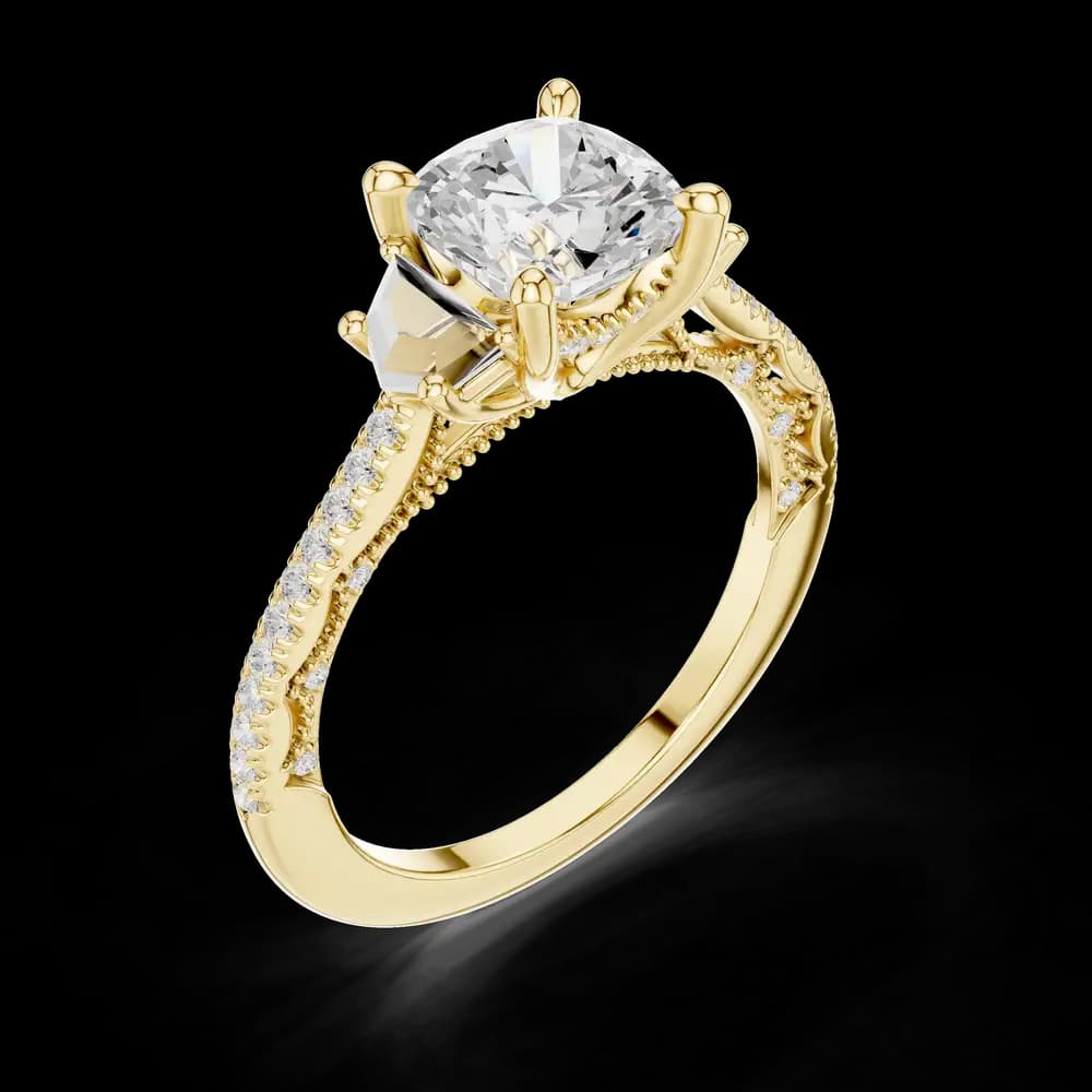 Moorland Mist Lab Grown Diamond Elevated Ring - Image 8 Moorland Mist Lab Grown Diamond Elevated Ring, view 8 of 9