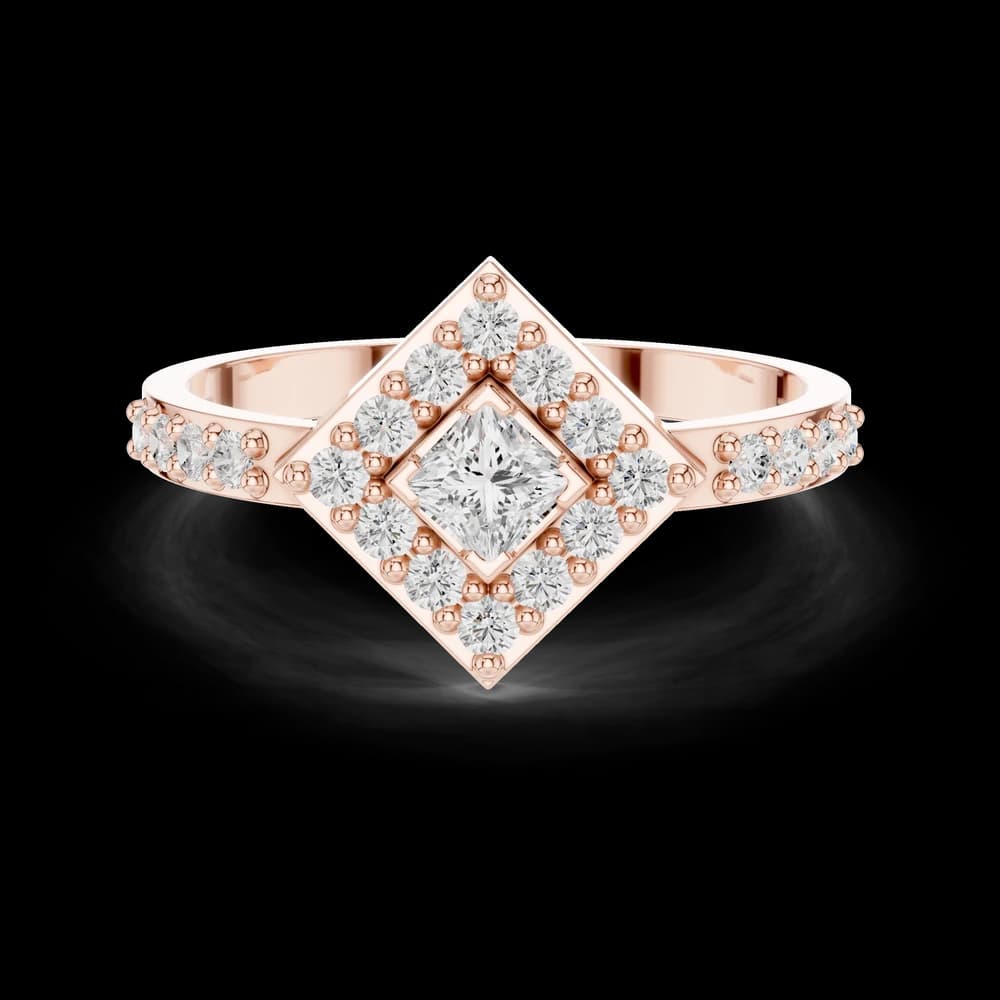 Geometric Princess Lab Grown Diamond Ring - Image 1 Geometric Princess Lab Grown Diamond Ring, view 1 of 6