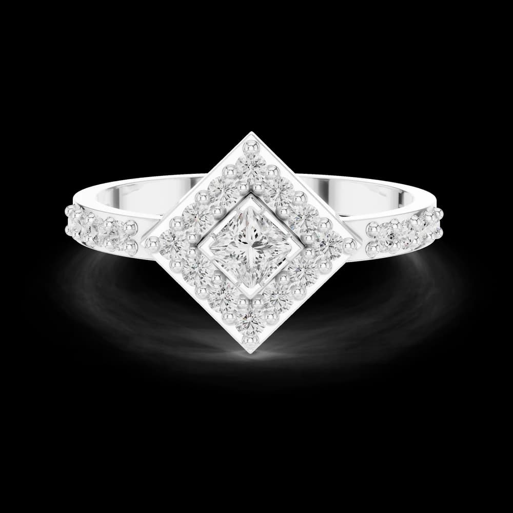 Geometric Princess Lab Grown Diamond Ring - Image 2 Geometric Princess Lab Grown Diamond Ring, view 2 of 6