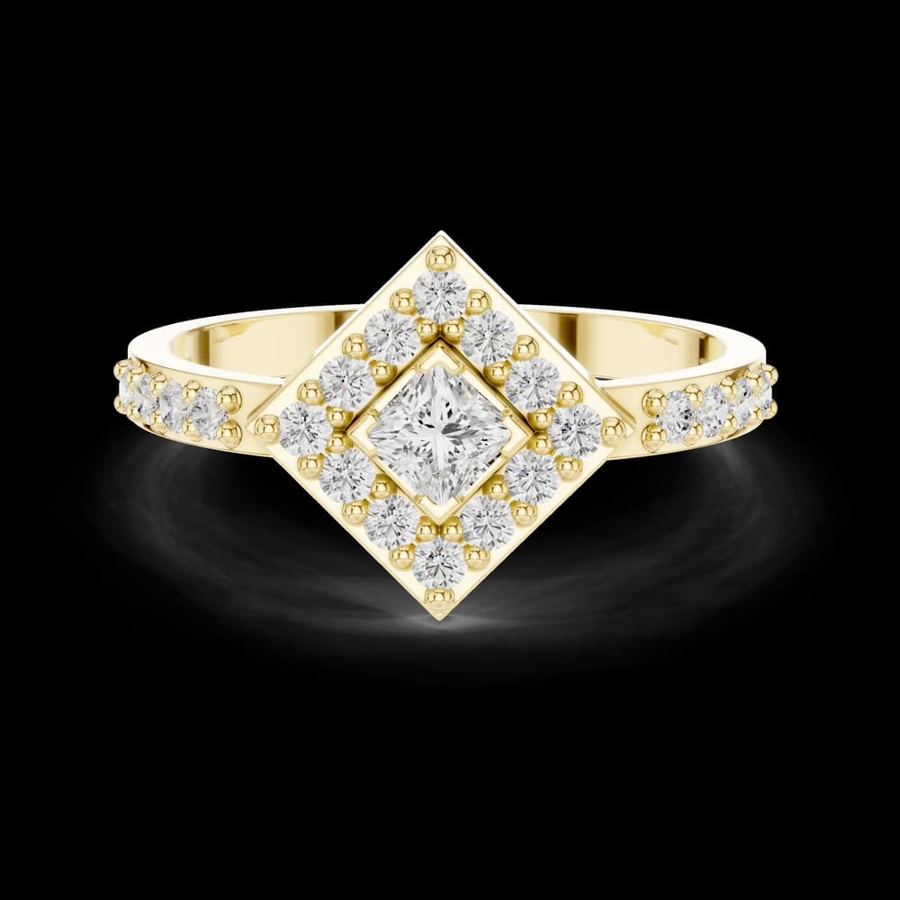 Geometric Princess Lab Grown Diamond Ring - Image 3 Geometric Princess Lab Grown Diamond Ring, view 3 of 6