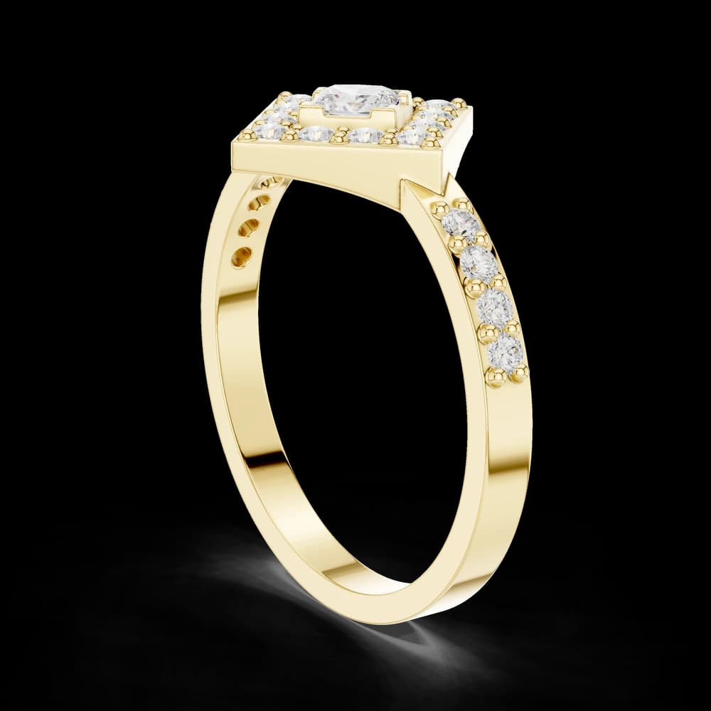Geometric Princess Lab Grown Diamond Ring - Image 4 Geometric Princess Lab Grown Diamond Ring, view 4 of 6