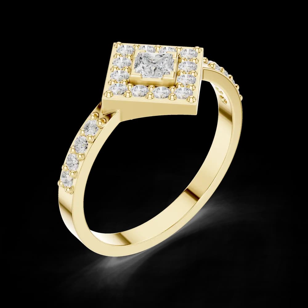 Geometric Princess Lab Grown Diamond Ring - Image 5 Geometric Princess Lab Grown Diamond Ring, view 5 of 6