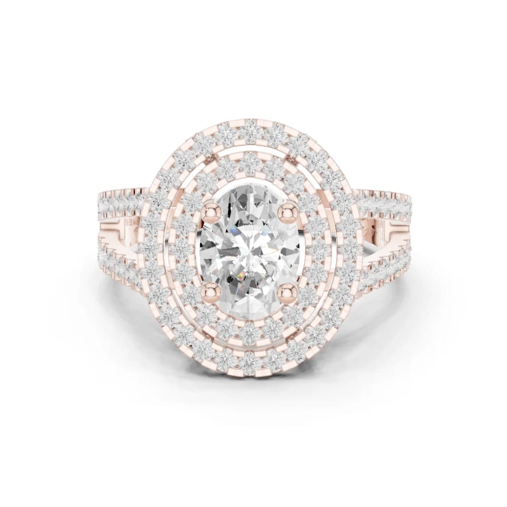 Morning Glory Lab Grown Diamond Cathedral Solitaire Ring - Image 1 Morning Glory Lab Grown Diamond Cathedral Solitaire Ring, view 1 of 10