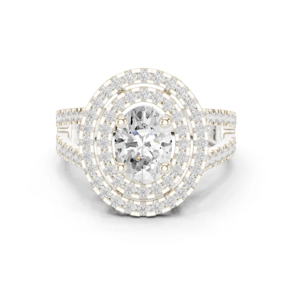 Morning Glory Lab Grown Diamond Cathedral Solitaire Ring - Image 2 Morning Glory Lab Grown Diamond Cathedral Solitaire Ring, view 2 of 10