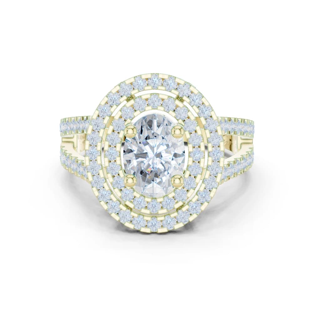 Morning Glory Lab Grown Diamond Cathedral Solitaire Ring - Image 3 Morning Glory Lab Grown Diamond Cathedral Solitaire Ring, view 3 of 10