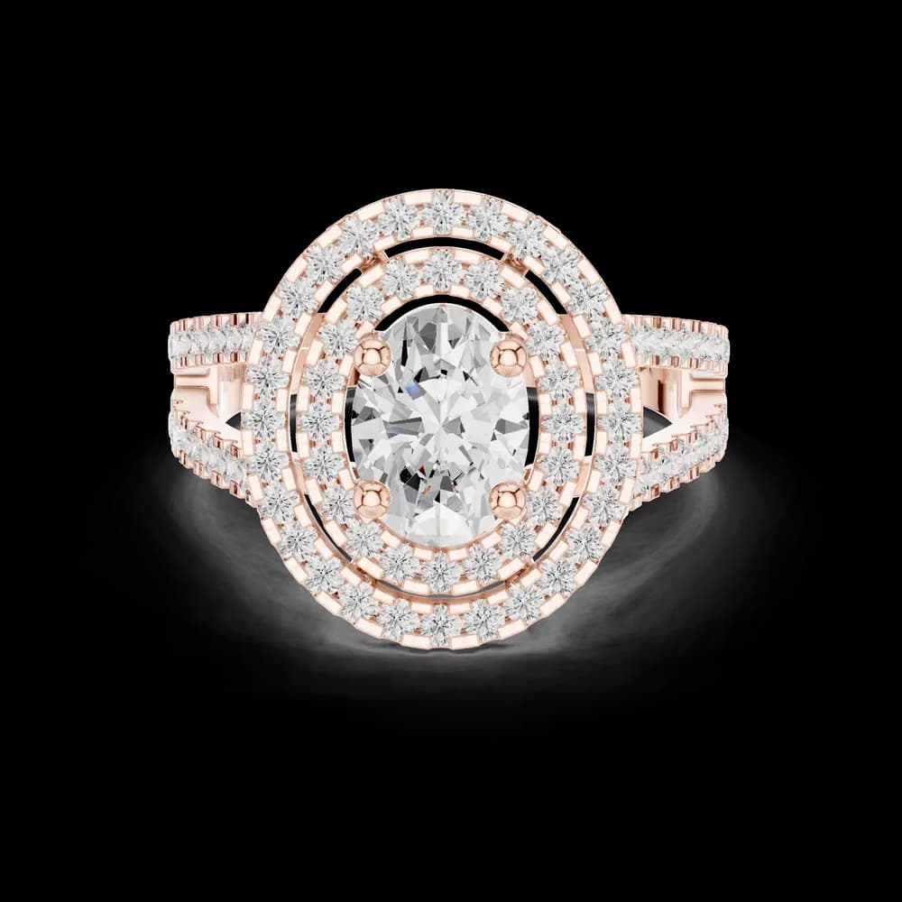 Morning Glory Lab Grown Diamond Cathedral Solitaire Ring - Image 4 Morning Glory Lab Grown Diamond Cathedral Solitaire Ring, view 4 of 10