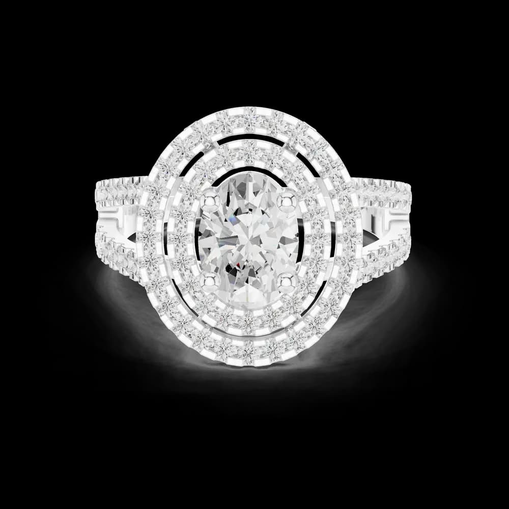 Morning Glory Lab Grown Diamond Cathedral Solitaire Ring - Image 5 Morning Glory Lab Grown Diamond Cathedral Solitaire Ring, view 5 of 10