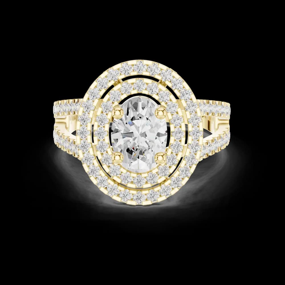Morning Glory Lab Grown Diamond Cathedral Solitaire Ring - Image 6 Morning Glory Lab Grown Diamond Cathedral Solitaire Ring, view 6 of 10