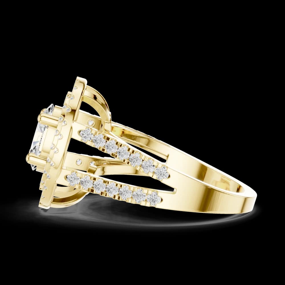 Morning Glory Lab Grown Diamond Cathedral Solitaire Ring - Image 10 Morning Glory Lab Grown Diamond Cathedral Solitaire Ring, view 10 of 10