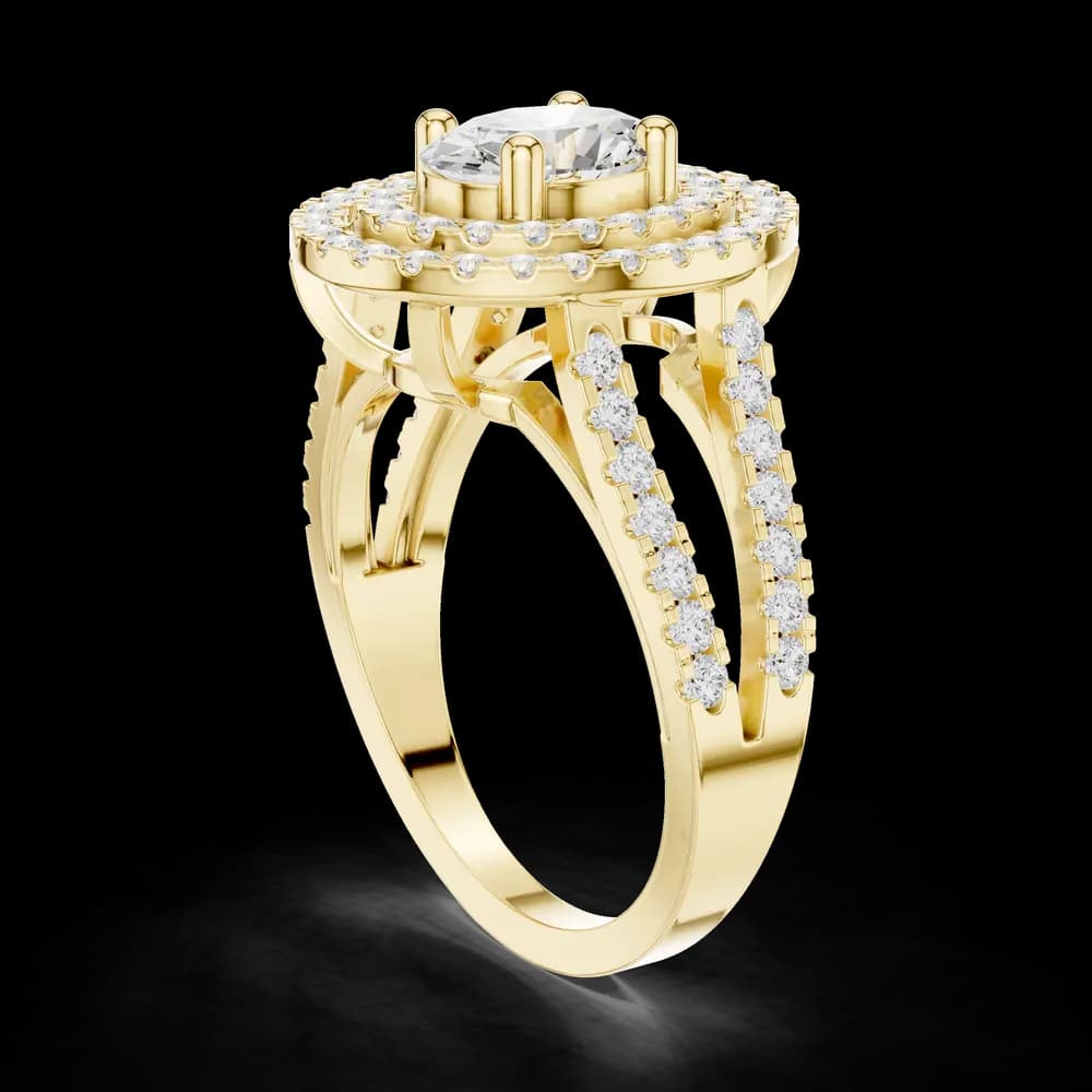 Morning Glory Lab Grown Diamond Cathedral Solitaire Ring - Image 7 Morning Glory Lab Grown Diamond Cathedral Solitaire Ring, view 7 of 10