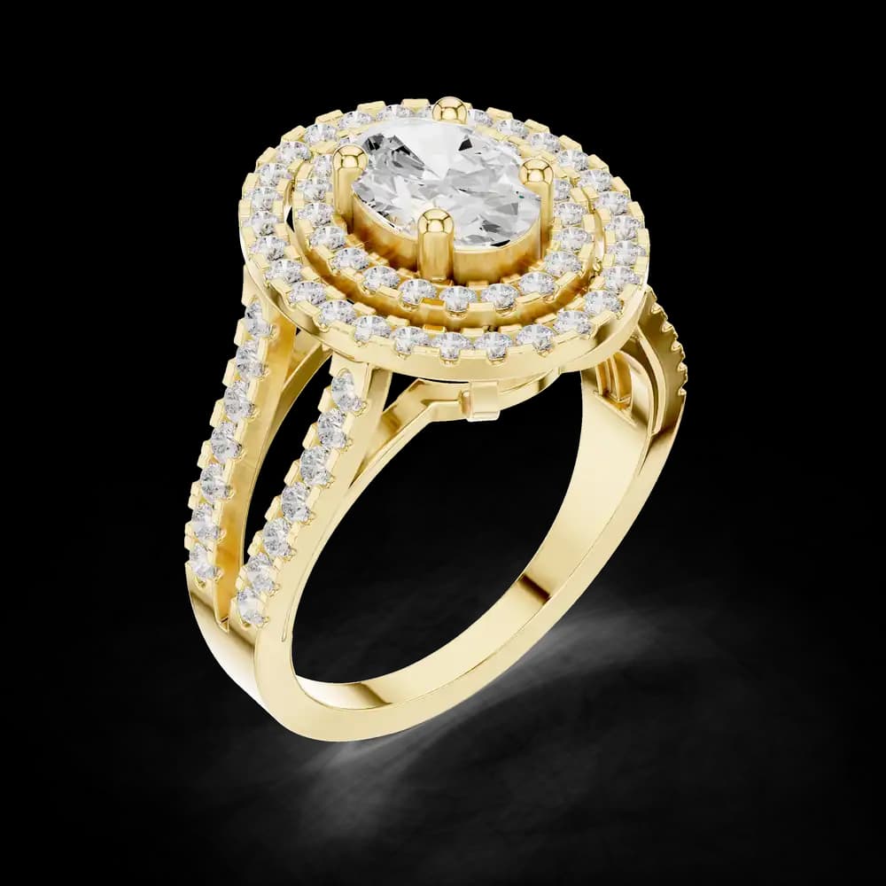 Morning Glory Lab Grown Diamond Cathedral Solitaire Ring - Image 8 Morning Glory Lab Grown Diamond Cathedral Solitaire Ring, view 8 of 10