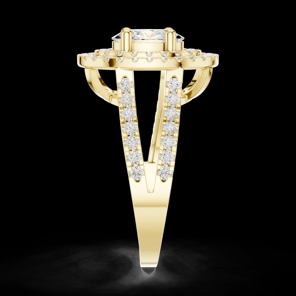 Morning Glory Lab Grown Diamond Cathedral Solitaire Ring - Image 9 Morning Glory Lab Grown Diamond Cathedral Solitaire Ring, view 9 of 10