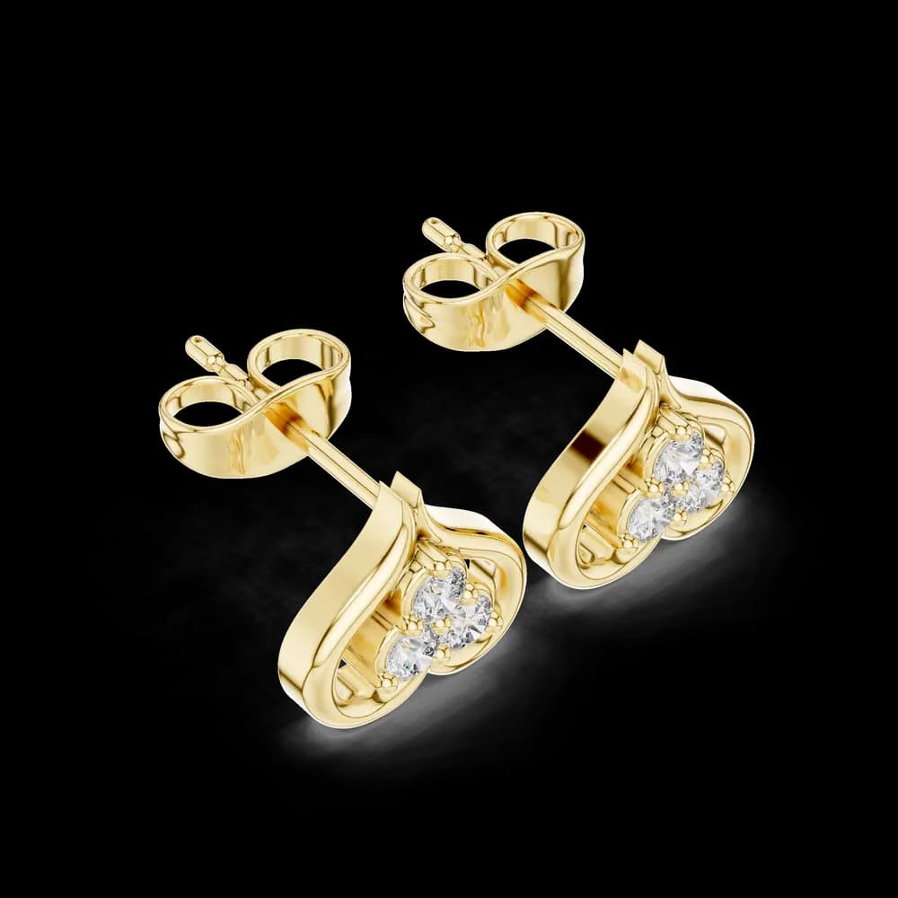 Morning Sun lab grown diamond earring design - Image 5 Morning Sun lab grown diamond earring design, view 5 of 6