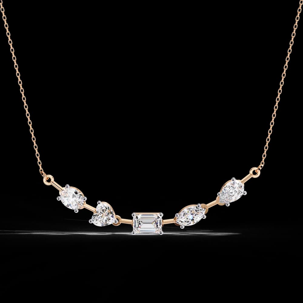 Unique Multi-Lab Grown Diamond Necklace - Image 1 Unique Multi-Lab Grown Diamond Necklace, view 1 of 6