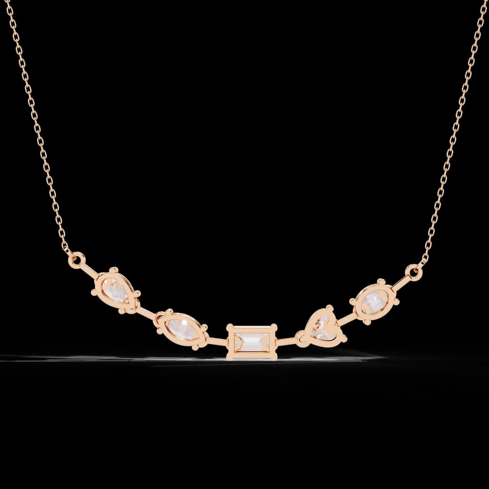 Unique Multi-Lab Grown Diamond Necklace - Image 6 Unique Multi-Lab Grown Diamond Necklace, view 6 of 6